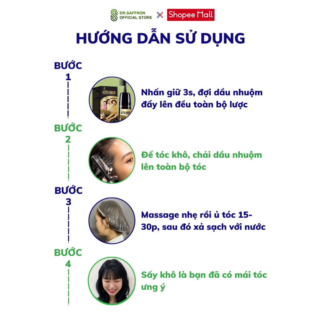 Ảnh Dầu gội phủ bạc Kito Hair thương hiệu Dr.Saffron date t10/2025 3
