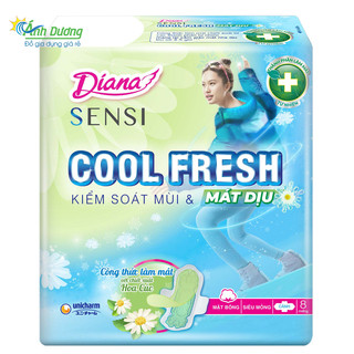 Băng vệ sinh Diana Cool Fresh siêu thấm siêu mỏng cánh
