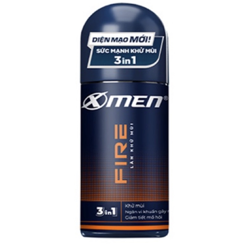 Lăn khử mùi Xmen 50ml Fire Wood Water Metal - 4 mùi hương nam tính kháng khuẩn & lưu hương 48h