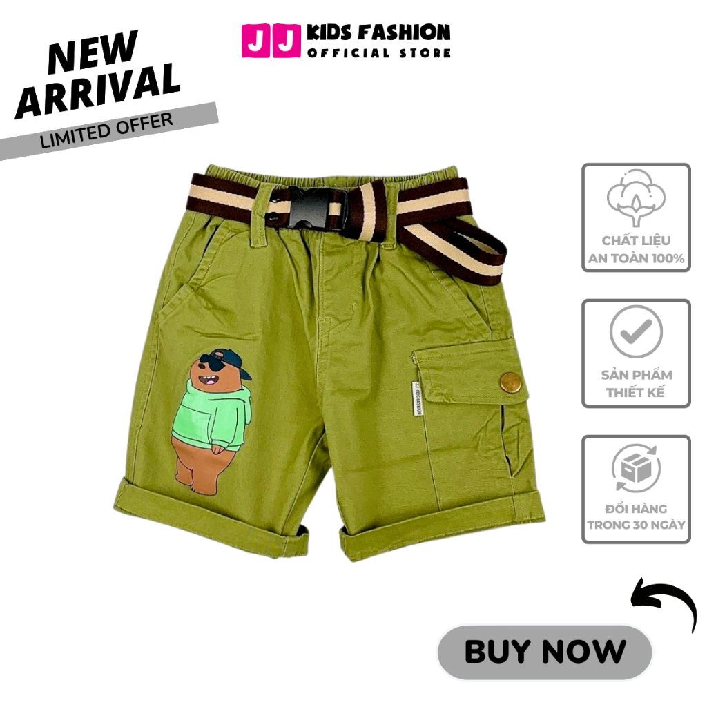 Quần short cho bé hàn quốc thời trang, năng động, thoải mái full size - JJ Kids