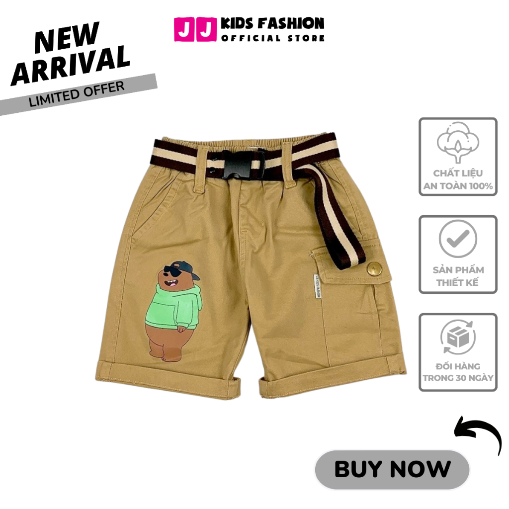 Quần short cho bé hàn quốc thời trang, năng động, thoải mái full size - JJ Kids