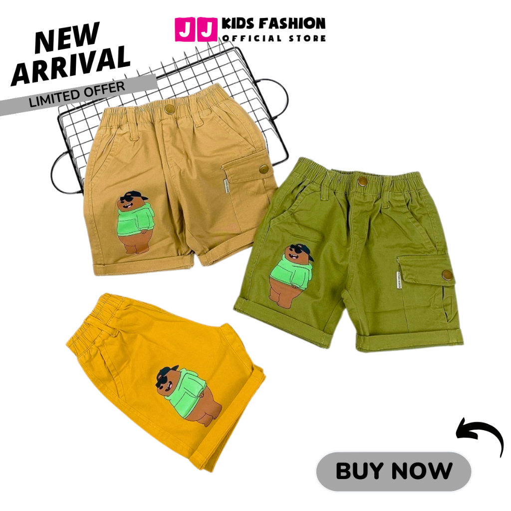 Quần short cho bé hàn quốc thời trang, năng động, thoải mái full size - JJ Kids