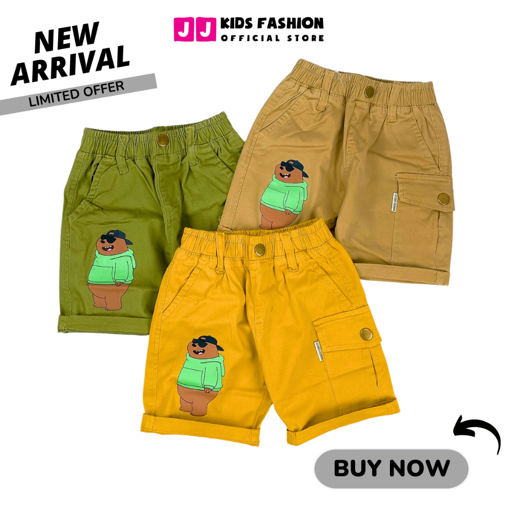 Quần short cho bé hàn quốc thời trang, năng động, thoải mái full size - JJ Kids