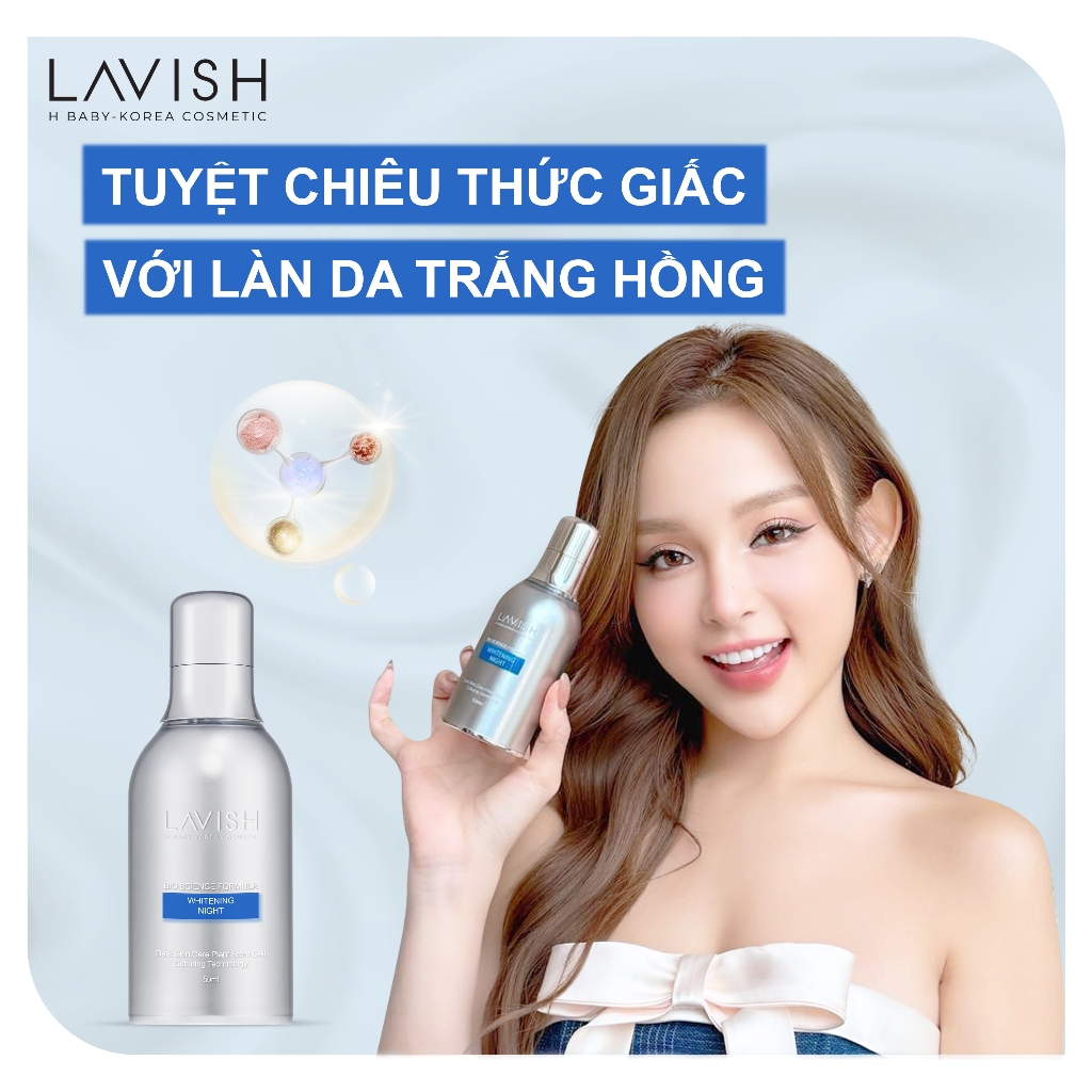 Ảnh KEM DƯỠNG TRẮNG DA BAN ĐÊM DÀNH CHO MẶT LAVISH H BABY 50ml 3