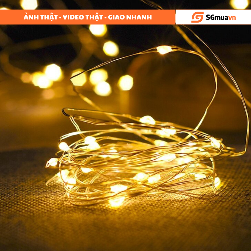 Dây led nháy đèn đom đóm chớp nháy dùng pin 1m 2m 3m | Shopee Việt Nam