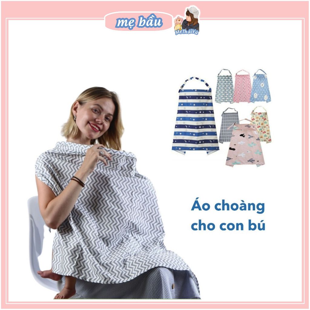 Khăn choàng cho con bú khi ra ngoài, áo trùm cho bé ti khoác nơi đông ...