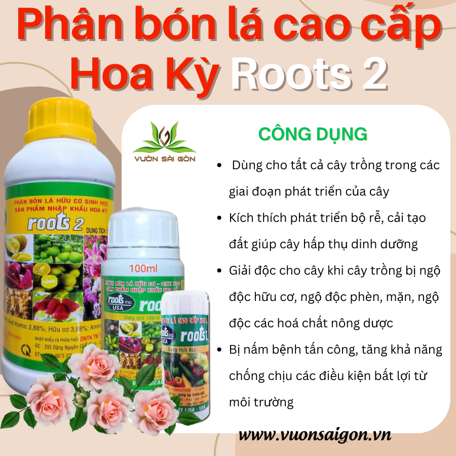 Phân bón lá cao cấp Hoa Kỳ Roots2 3