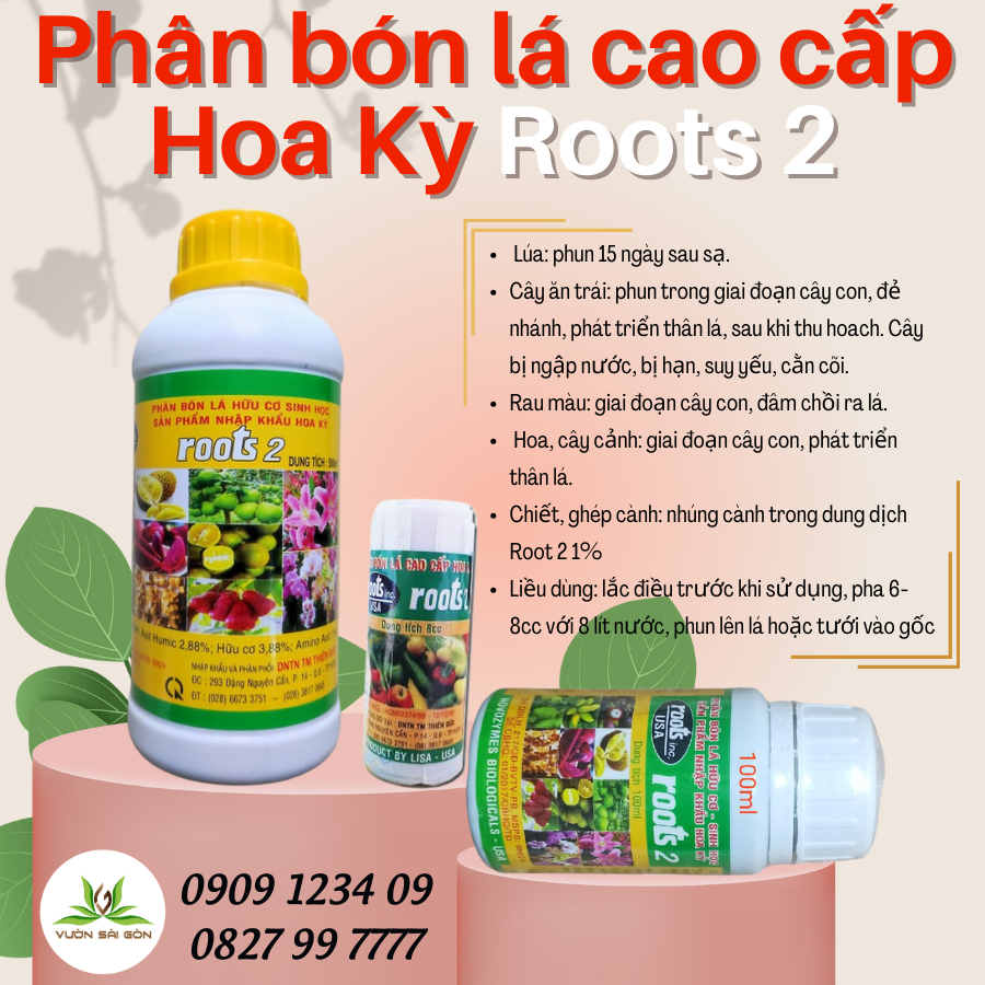 Phân bón lá cao cấp Hoa Kỳ Roots2 4