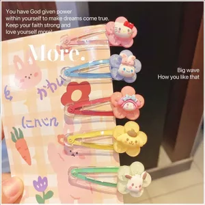 Set 2 Kẹp Tóc Hình Hoa/ Cún Kuromi Yugui Dễ Thương K38