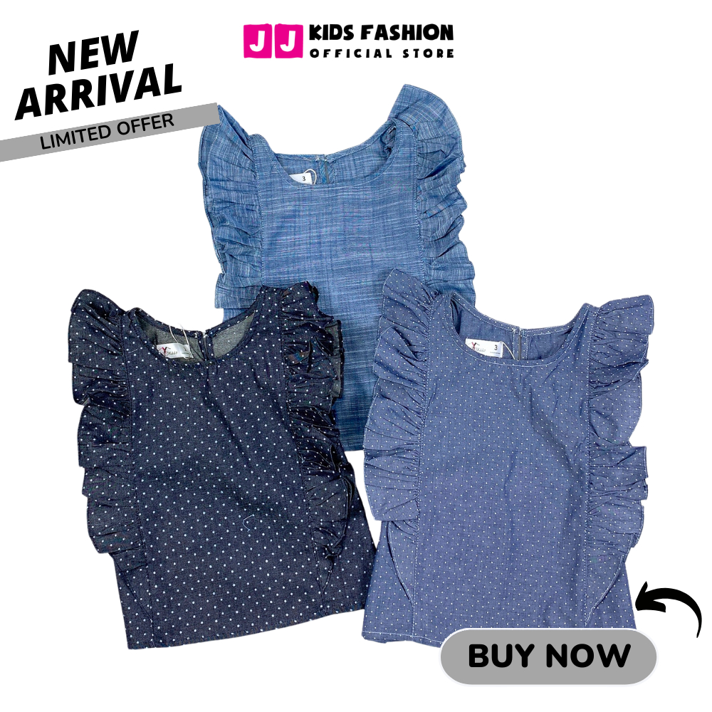 Áo sơ cho mi bé gái tay cánh tiên nhẹ nhàng, dễ thương - JJ Kids