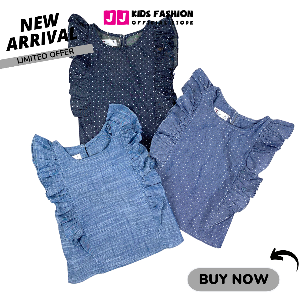 Áo sơ cho mi bé gái tay cánh tiên nhẹ nhàng, dễ thương - JJ Kids