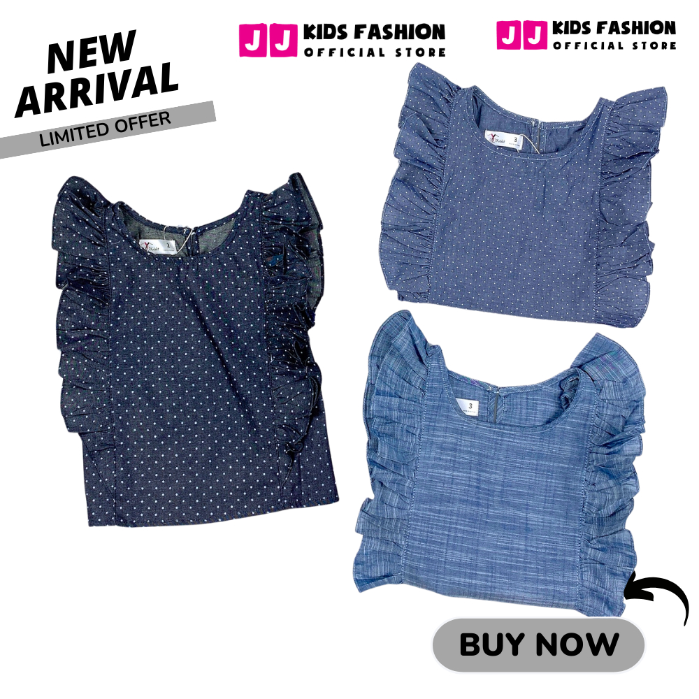 Áo sơ cho mi bé gái tay cánh tiên nhẹ nhàng, dễ thương - JJ Kids