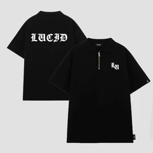 Áo Polo ZIP L5 Local Brand Unisex LUCID BASIC Cao Cấp Nam Nữ Tay Lỡ From Rộng Chất Cotton