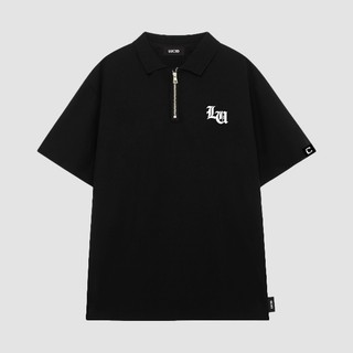 Áo Polo ZIP L5 Local Brand Unisex LUCID BASIC Cao Cấp Nam Nữ Tay Lỡ From Rộng Chất Cotton