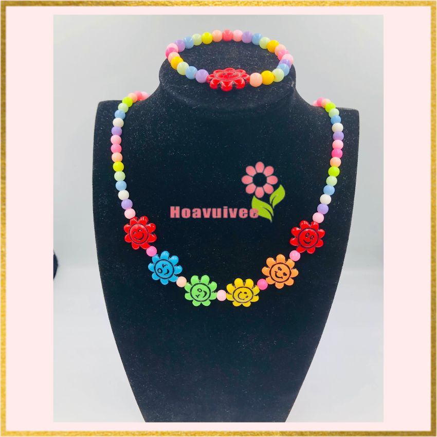 Vòng Cổ - Vòng Tay  Sắc Màu Hạt Acrylic Cho Bé - lamnga handmade