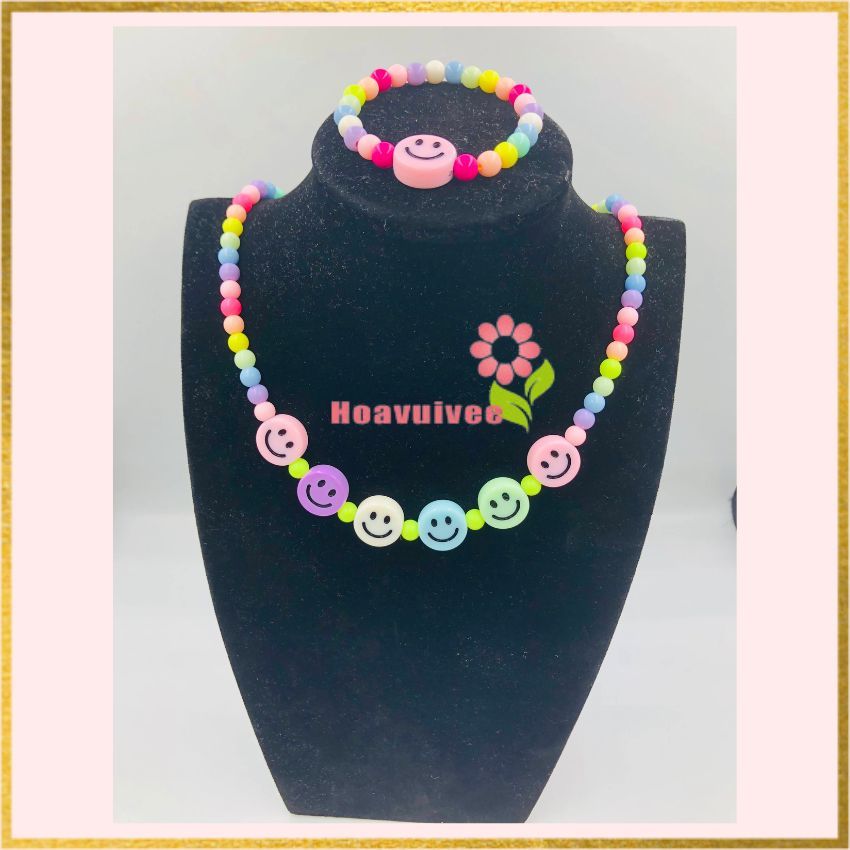 Vòng Cổ - Vòng Tay  Sắc Màu Hạt Acrylic Cho Bé - lamnga handmade