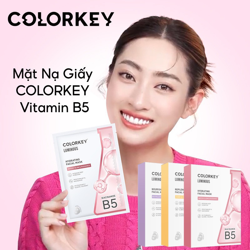 Mặt Nạ Giấy COLORKEY LUMINOUS Vitamin B5 Cấp Ẩm PHIÊN BẢN NÂNG CẤP ...