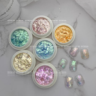 Set nhũ khổng tước 6 hũ siêu mỏng trang trí nail