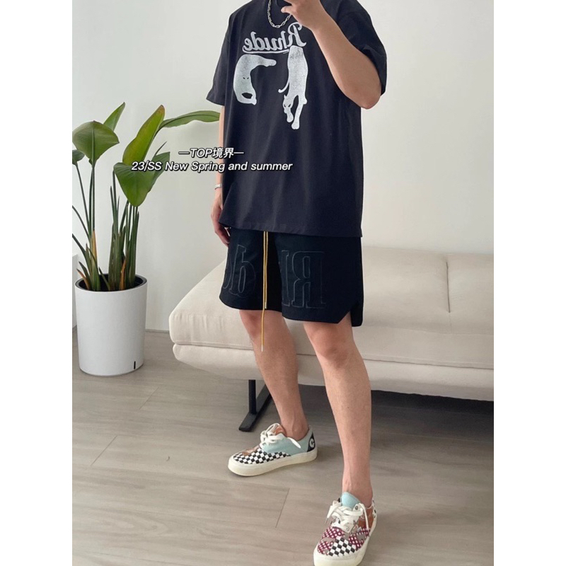 ⚡️[Hight Quality] Quần Short Rhude Embroidered - Họa Tiết Logo Thêu Tinh Tế - Phong Cách Đường Phố - Hàng Loại 1