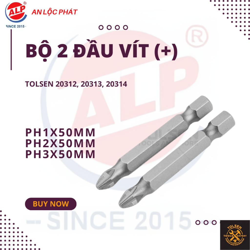 TOLSEN Bộ 2 Đầu Vít (+) (Công Nghiệp) - 20312, 20313, 20314 | Shopee ...