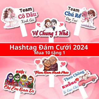 Hashtag cầm tay đám cưới hashtag đám cưới Có đầy đủ tay cầm mẫu mới nhất 2024
