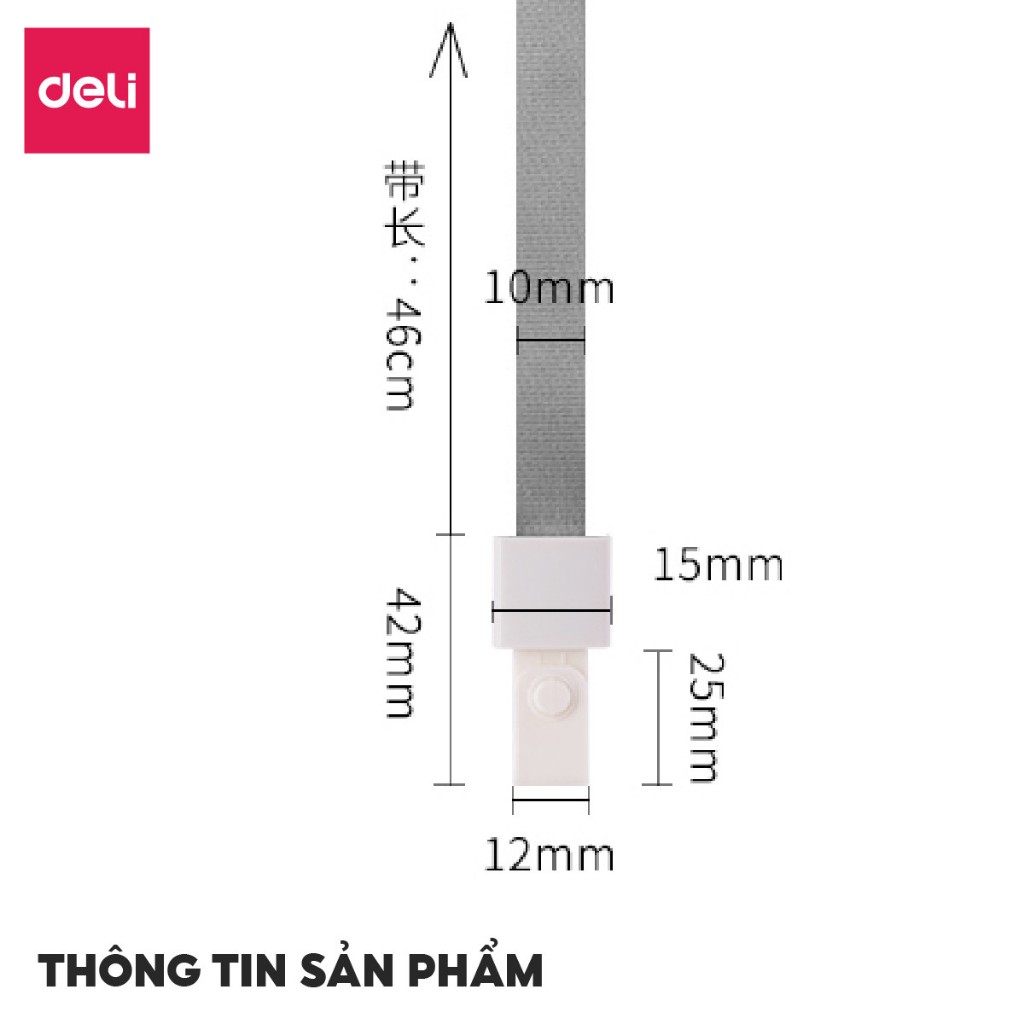 Thẻ Đeo Tên Deli  Dây Đeo Thẻ Học Sinh Nhân Viên Thẻ Dây Thẻ Móc Trong Suốt Bảng Tên Bao Đựng Thẻ Sinh Viên Giá Rẻ