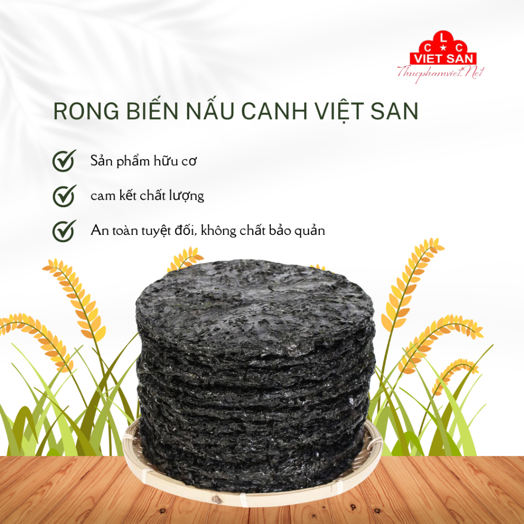 Rong Biển Khô Nấu Canh Việt San 50g - Rong Biển Mộc Sạch Loại 1 Giàu Dinh Dưỡng, Nấu Canh Ngon