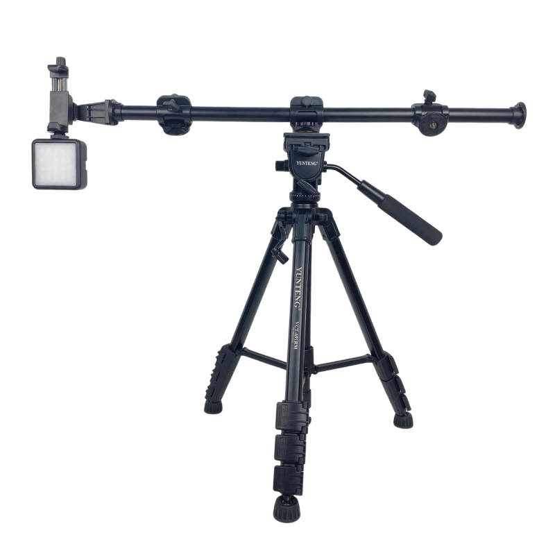 Combo Tripod VCT 691 và Thanh Ngang 369 Kèm Đèn RGB - Phụ kiện hỗ trợ quay chụp góc quay Topshot