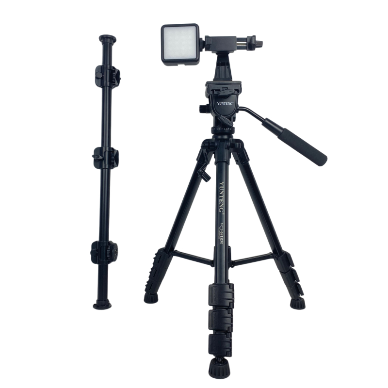 Combo Tripod VCT 691 và Thanh Ngang 369 Kèm Đèn RGB - Phụ kiện hỗ trợ quay chụp góc quay Topshot