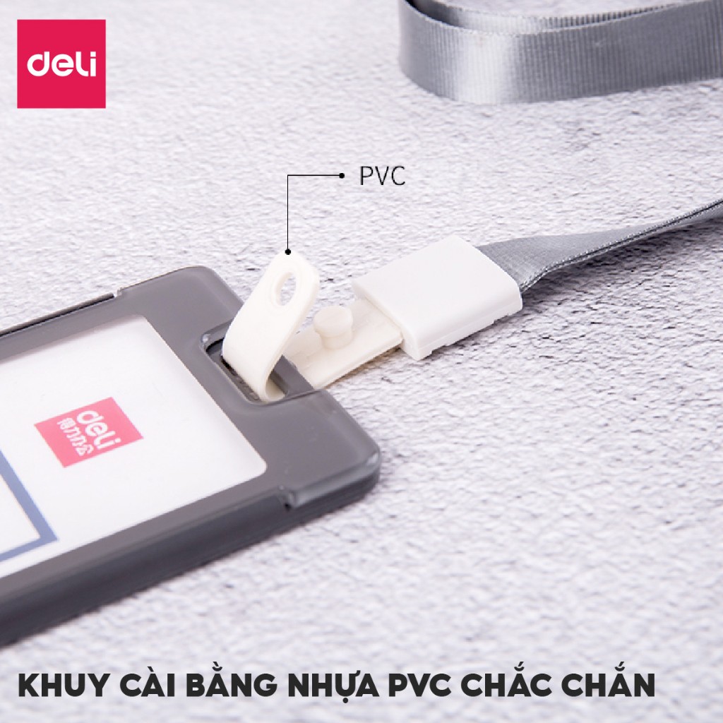 Thẻ Đeo Tên Deli  Dây Đeo Thẻ Học Sinh Nhân Viên Thẻ Dây Thẻ Móc Trong Suốt Bảng Tên Bao Đựng Thẻ Sinh Viên Giá Rẻ