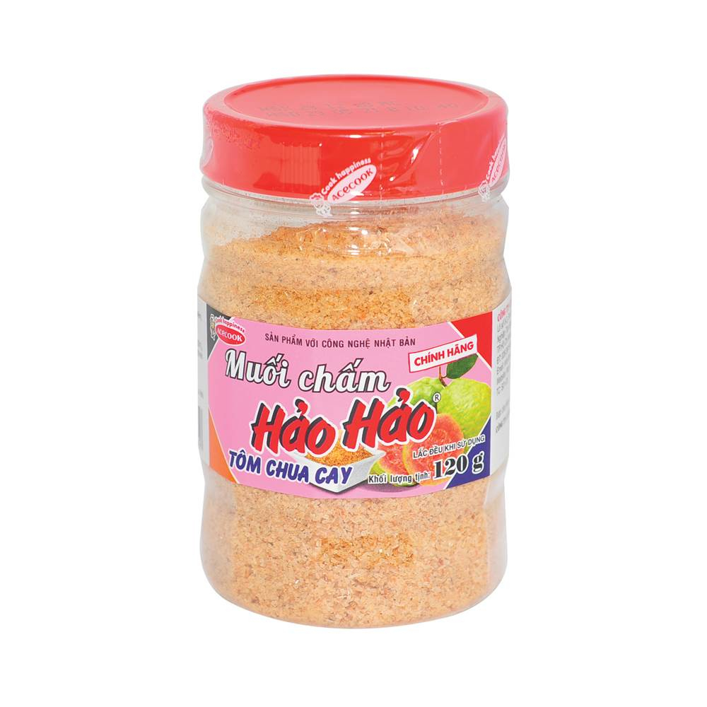 Combo 2 Hũ Muối Hảo Hảo Chua Cay 120g - Chính Hãng Acecook, Muối Tôm Chấm Hoa Quả, Nêm Lẩu Luka Food