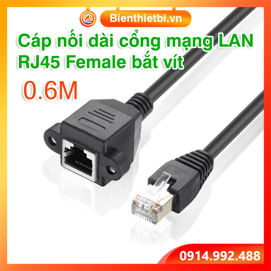 Cáp nối dài mạng LAN RJ45 bắt vít, 60cm-0.6M cho máy tính công nghiệp ...