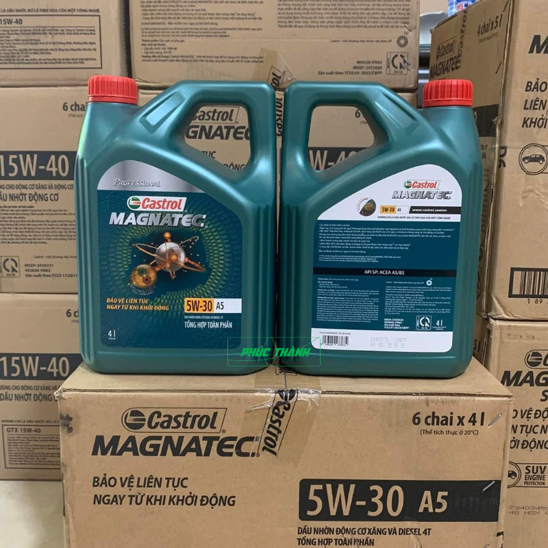 [HÀNG CHÍNH HÃNG] Dầu Nhớt Ô Tô Castrol Magnatec Professional A5 5W30 API SP ACEA A5/B5 4L - Mẫu Mới