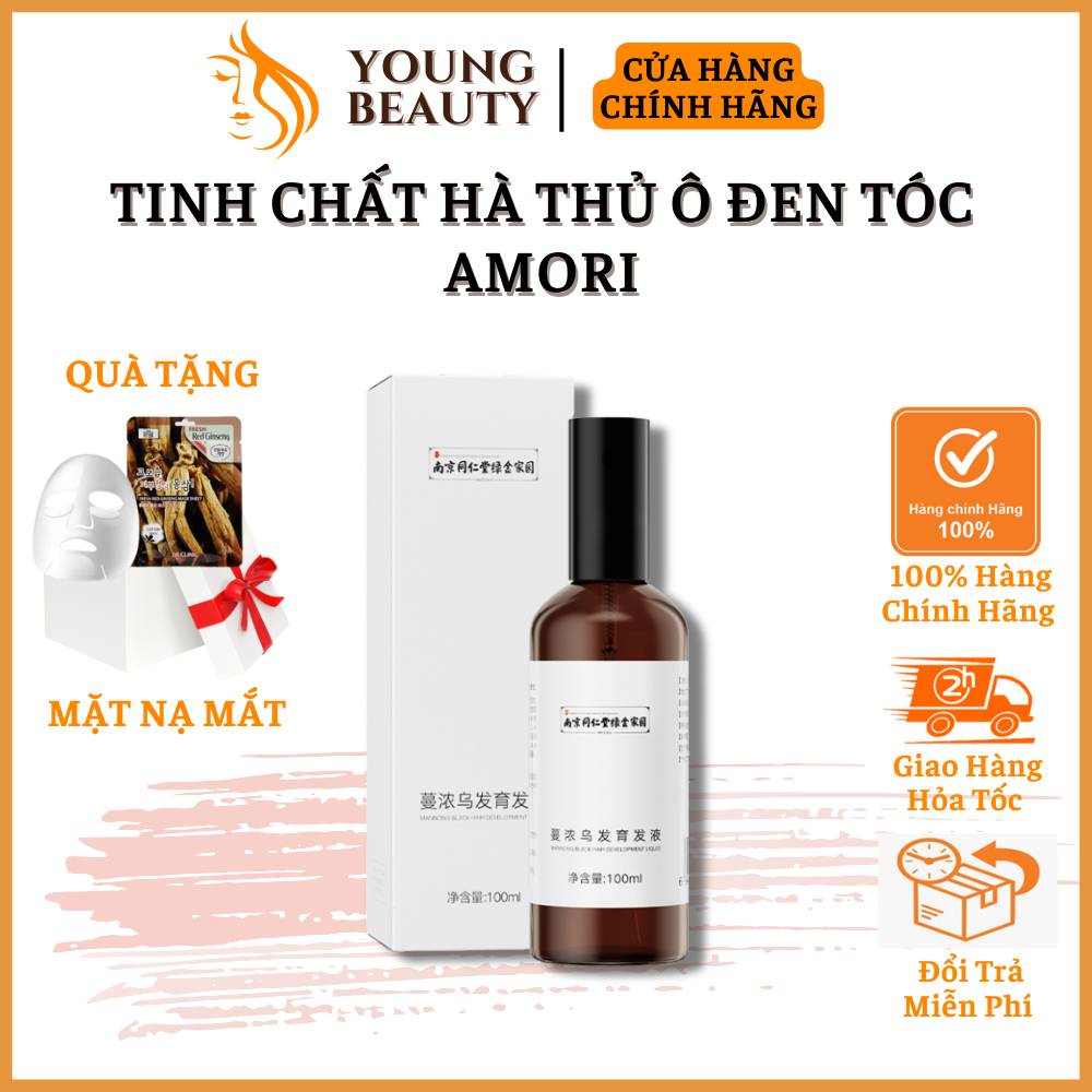 Xịt đen tóc AMORI - Tinh chất hà thủ ô AMORI, phủ bạc tóc, giúp tóc đen ...