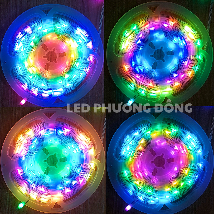 Dây đèn LED Hạt Gạo chạy đuổi RGB 5V /10m - 100 Bóng - Quấn Cây Thông Noel, Trang Trí Ngoài Trời, Cảm Nhạc, Điều khiển A