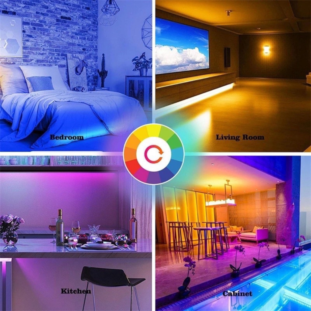 Dây đèn LED Hạt Gạo chạy đuổi RGB 5V /10m - 100 Bóng - Quấn Cây Thông Noel, Trang Trí Ngoài Trời, Cảm Nhạc, Điều khiển A