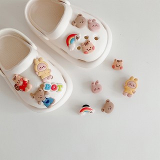 𝑨𝒑𝒓𝒊𝒍 𝒃𝒆́𝒃𝒆́ - Dép sục charm gấu thỏ style hàn quốc, Dép sục cho bé gái chống trơn trượt có quai hậu