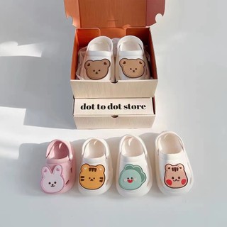 𝑨𝒑𝒓𝒊𝒍 𝒃𝒆́𝒃𝒆́ - Dép sục charm gấu thỏ style hàn quốc, Dép sục cho bé gái chống trơn trượt có quai hậu