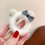 Dây Buộc Tóc Cột Tóc Srunchies Nhỏ Vải Lông Tai Gấu Nơ Sọc Caro