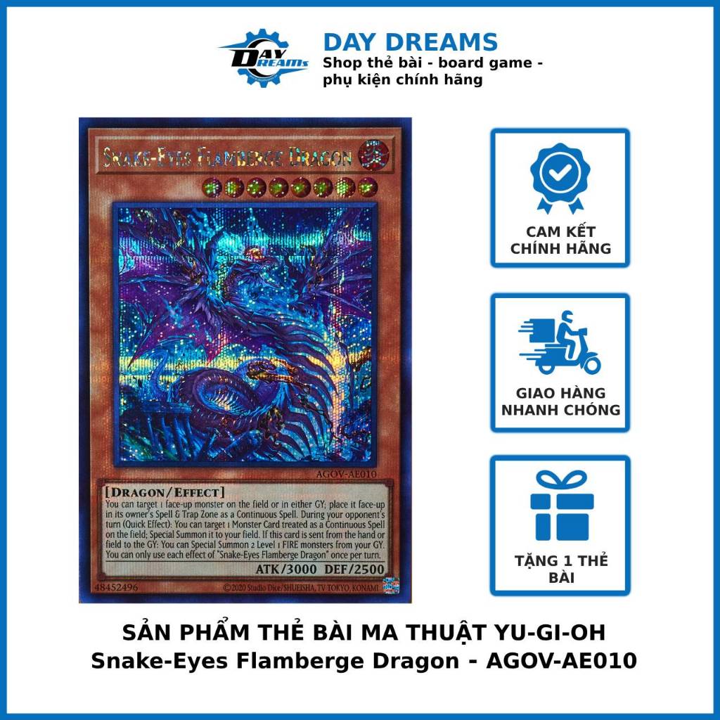 Thẻ Bài Yugioh!: Snake-Eyes Flamberge Dragon - AGOV-AE010 - Ultra ...