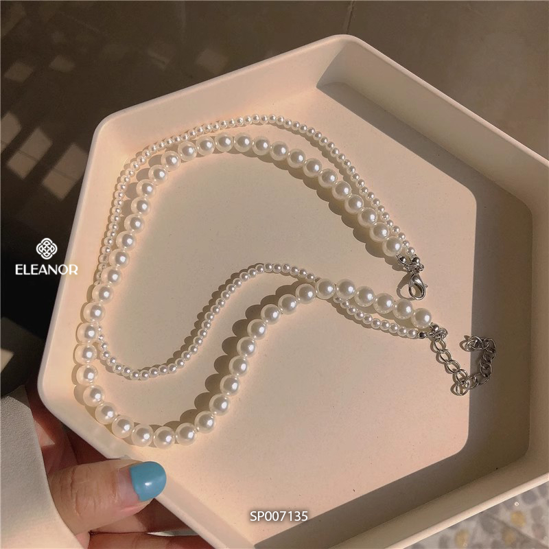 Dây chuyền nữ layer Eleanor Accessories ngọc trai nhân tạo phụ kiện trang sức vòng cổ 7135