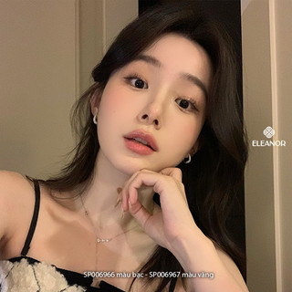 Bông tai nữ chuôi bạc 925 Eleanor Accessories đính đá khuyên tai trong basic phụ kiện trang sức 4396