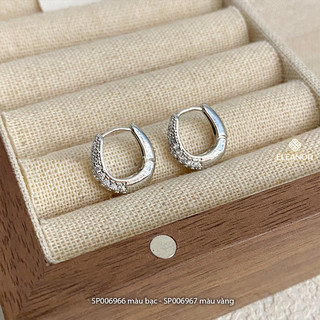 Bông tai nữ chuôi bạc 925 Eleanor Accessories đính đá khuyên tai trong basic phụ kiện trang sức 4396