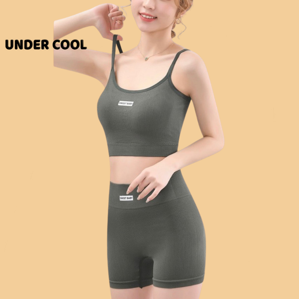 Set Bộ Đồ Tập Thể Thao Nữ Pickleball cầu lông tennis yoga gym UNDERCOOL Gym Yoga Siêu Co Giãn Form Ôm SB02