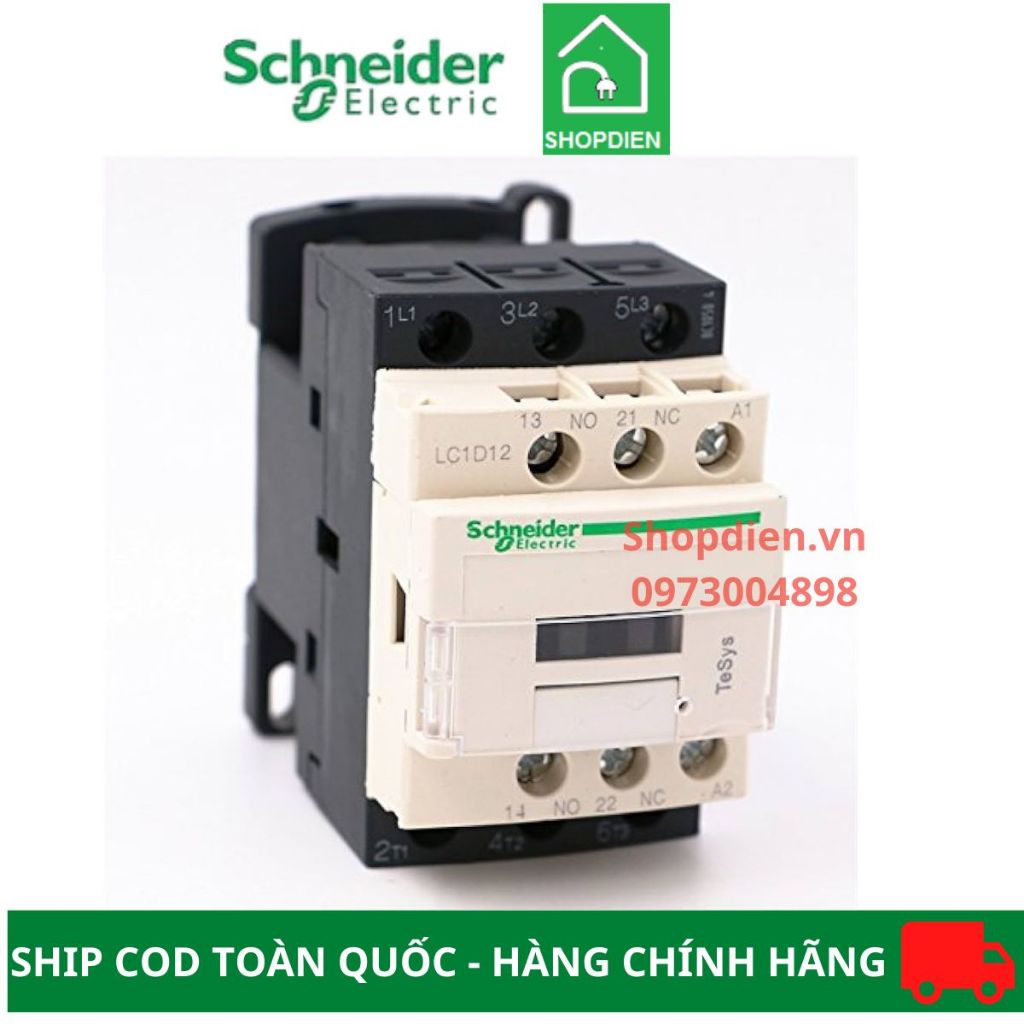 Khởi động từ Contactor Schneider 3P 12A 24V Tesys Deca LC1D12BD ...