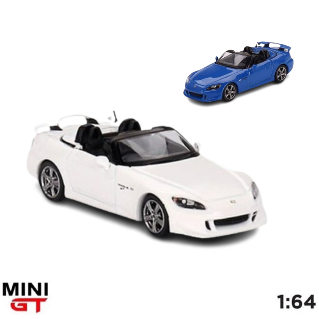 Mô hình xe Honda S2000 (AP2) CR Apex Blue, CR Grand Prix White tỉ lệ 1: ...