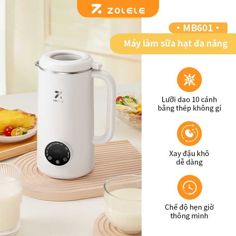Ảnh Máy xay sữa hạt đa năng ZOLELE nấu sữa hạt MB601 600ml - Chính hãng 2