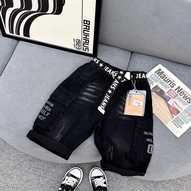 Quần bò ngố túi hộp cho bé trai size từ 21-60kg , chất jean co giãn