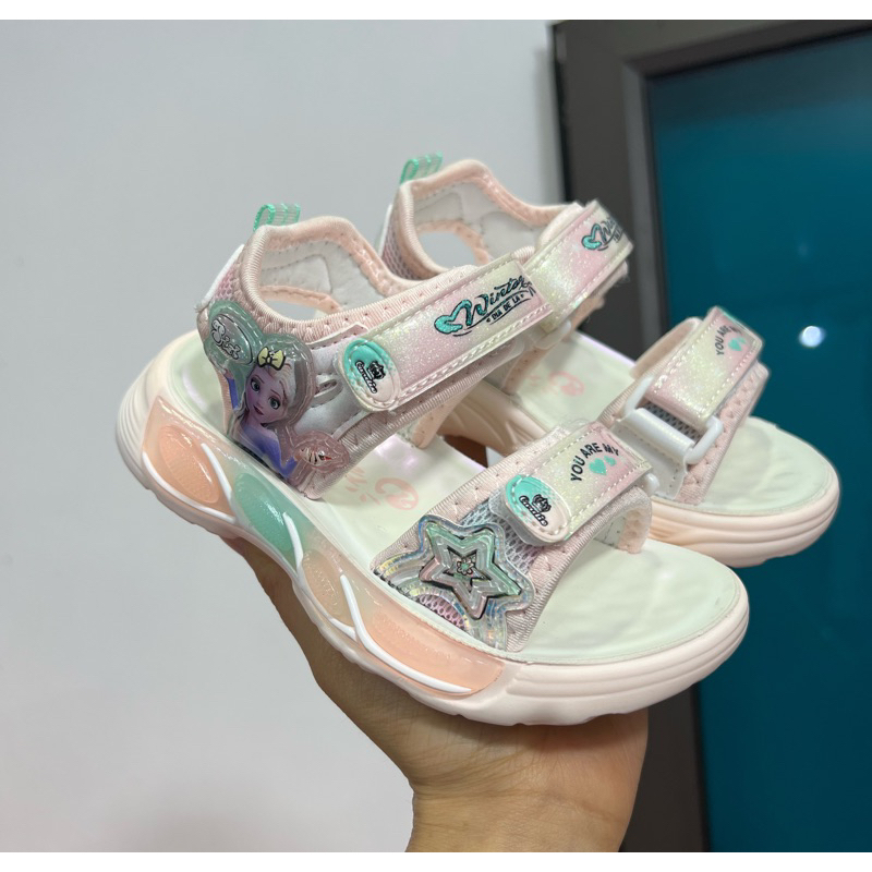 sandal bé gái dép quai hậu cho bé đi học đi chơi chống trượt công chúa khâu đê bền đẹp êm chân size đại A11 B11