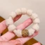 Dây Buộc Tóc Cột Tóc Srunchies Nhỏ Vải Lông Tai Gấu Nơ Sọc Caro